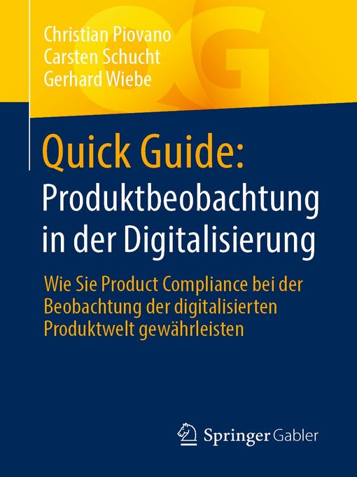 Title details for Produktbeobachtung in der Digitalisierung by Christian Piovano - Available